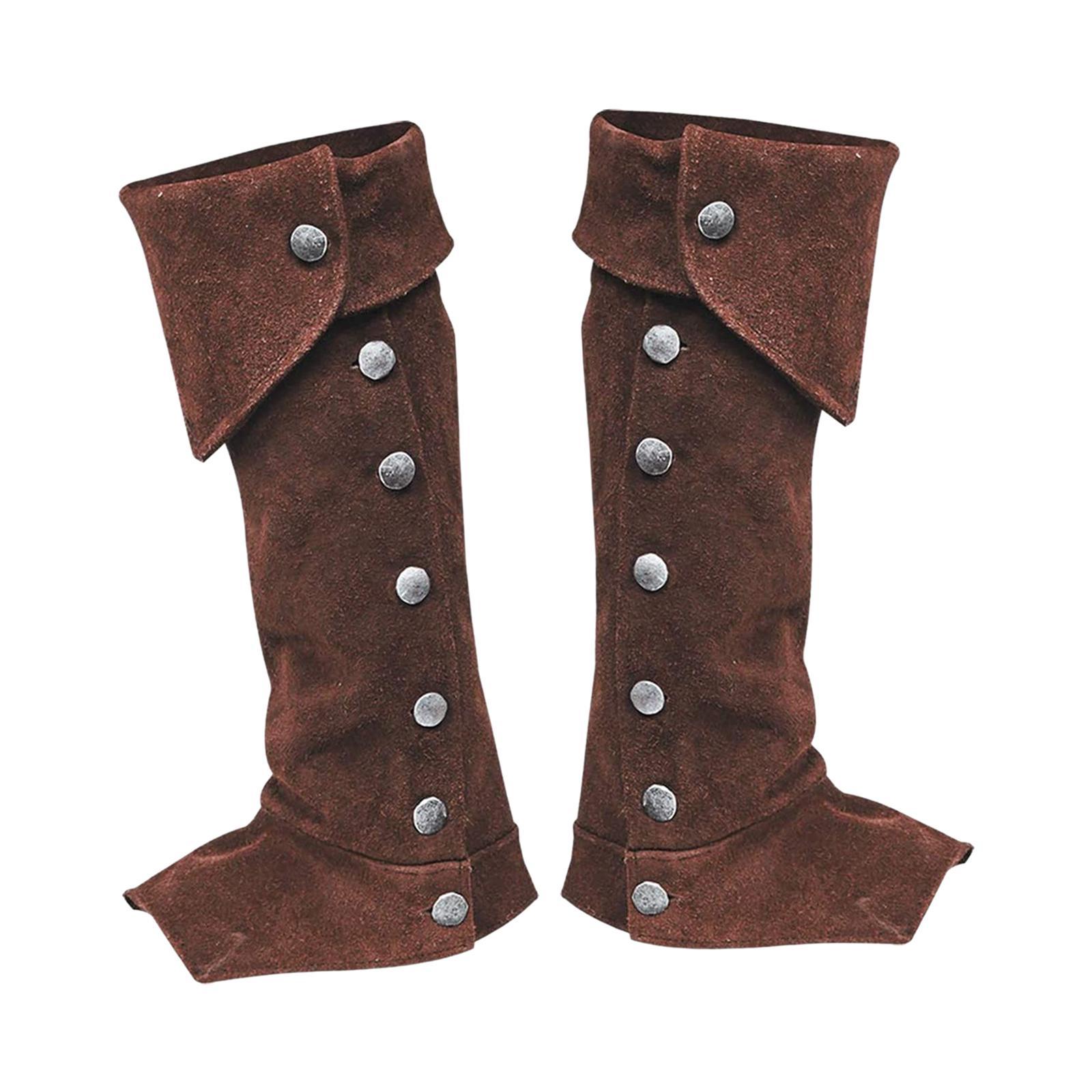 Pirate Boot Tops Shoes Cover Pirate Boot Covers Durable Cosplay Steampunk Classic Leg Guards Boot Top Covers for Themed Party