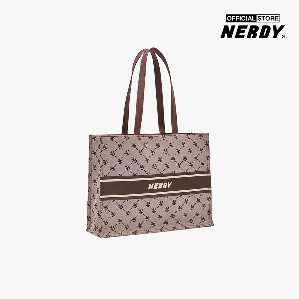 NERDY - Túi tote phom chữ nhật Monogram PNEF22AA06