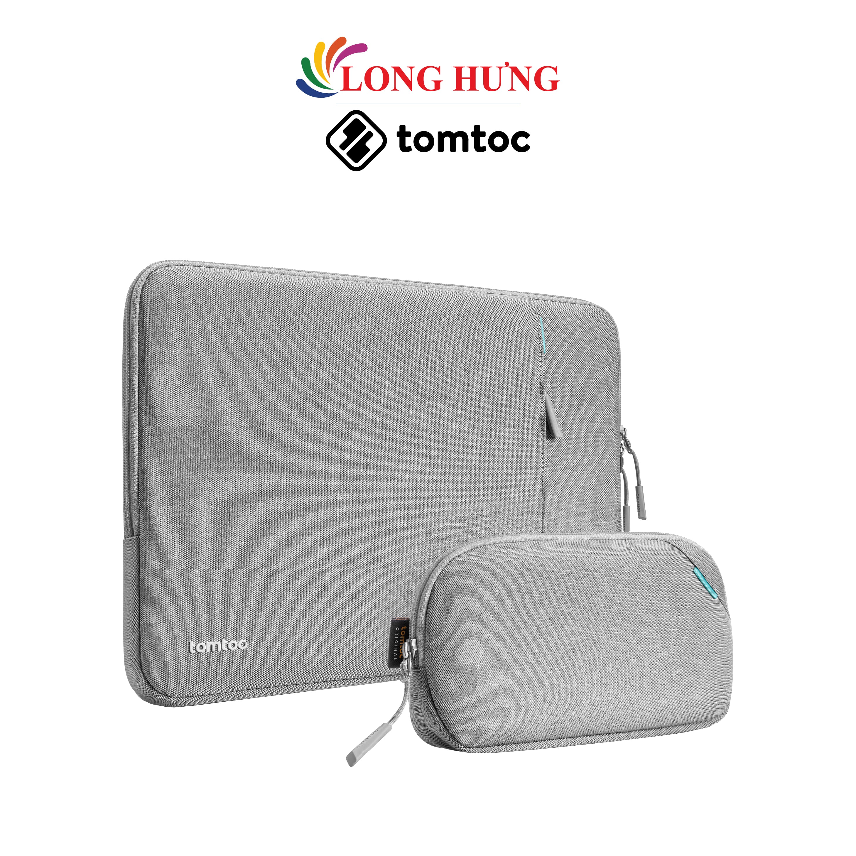 Túi chống sốc Tomtoc Versatile-A13 Protective Laptop Sleeve with Accessory Pouch Mbook Pro/Air 13 inch A13-C12 - Hàng chính hãng