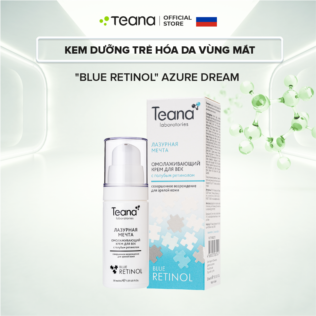 Kem dưỡng Teana Rejuvenating Eye Cream Azure Dream trẻ hóa da vùng mắt với Blue Retinol