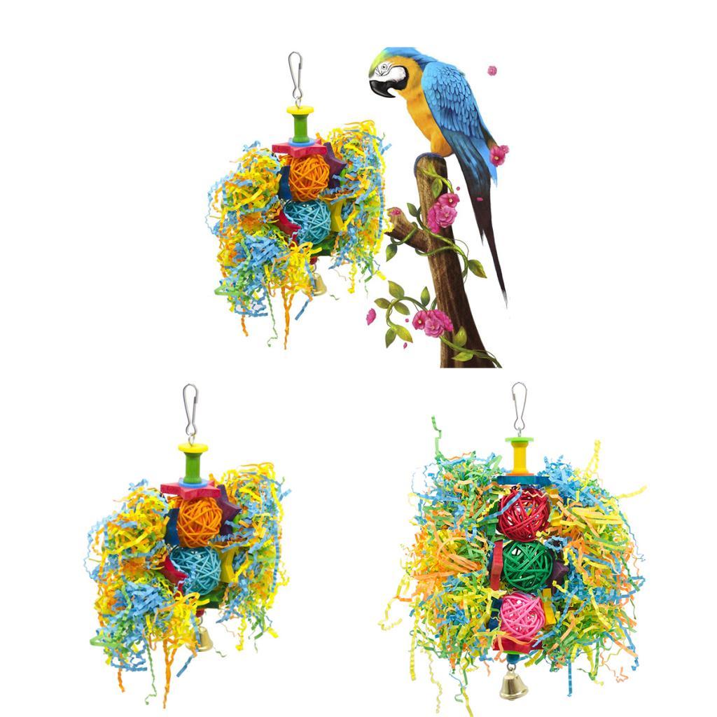 Bird Chewing Toys Foraging Hanging Toy For Small Medium Large Birds Parrot S