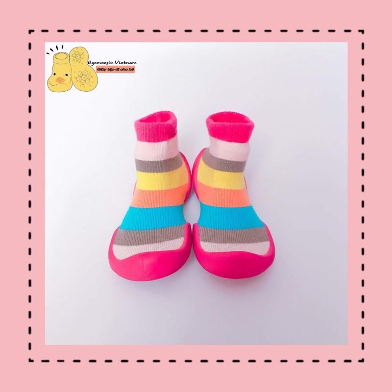 CHÍNH HÃNG GGOMOOSIN GIÀY TẬP ĐI CHO BÉ CƯNG-PINK SAFFRON