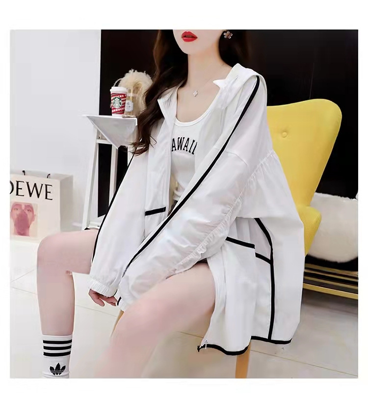 Áo Khoác Nữ Vải Mỏng Mặc Mát Phong Cách Hàn Quốc Ulzzang Áo Khoác Nữ Mũ Rộng Aokhoac-Jess9