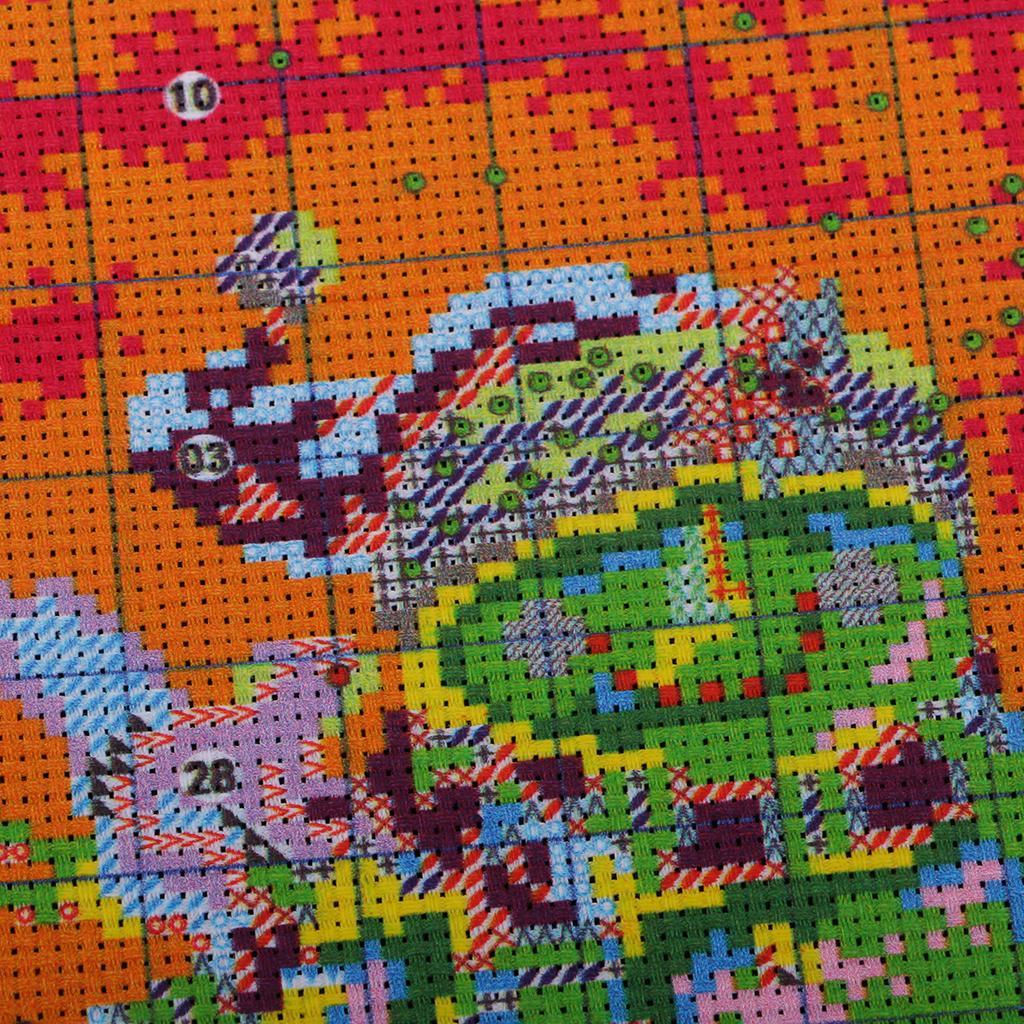 DIY Snowman Counted Printed Cross Stitch Embroidery Needlework Kit Christmas Gift