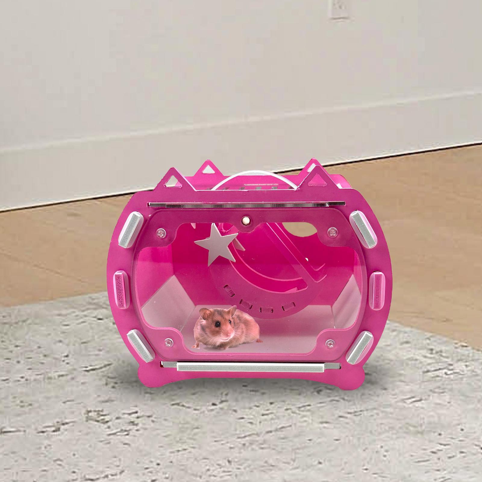 Hamster Carrier Cage, Pet Travel Carrier, Travel Cage Pouch Hamster Carry Case, Pet Cage for Small Animals Bunny Squirrel Chinchillas Traveling