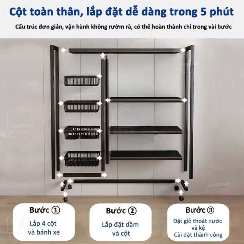 Kệ Lò Vi Sóng Mẫu Mới Nhất, Giá Bếp Đa Năng, Kệ Đựng Rau Củ Tiện Lợi - HÀNG CHÍNH HÃNG MINIIN