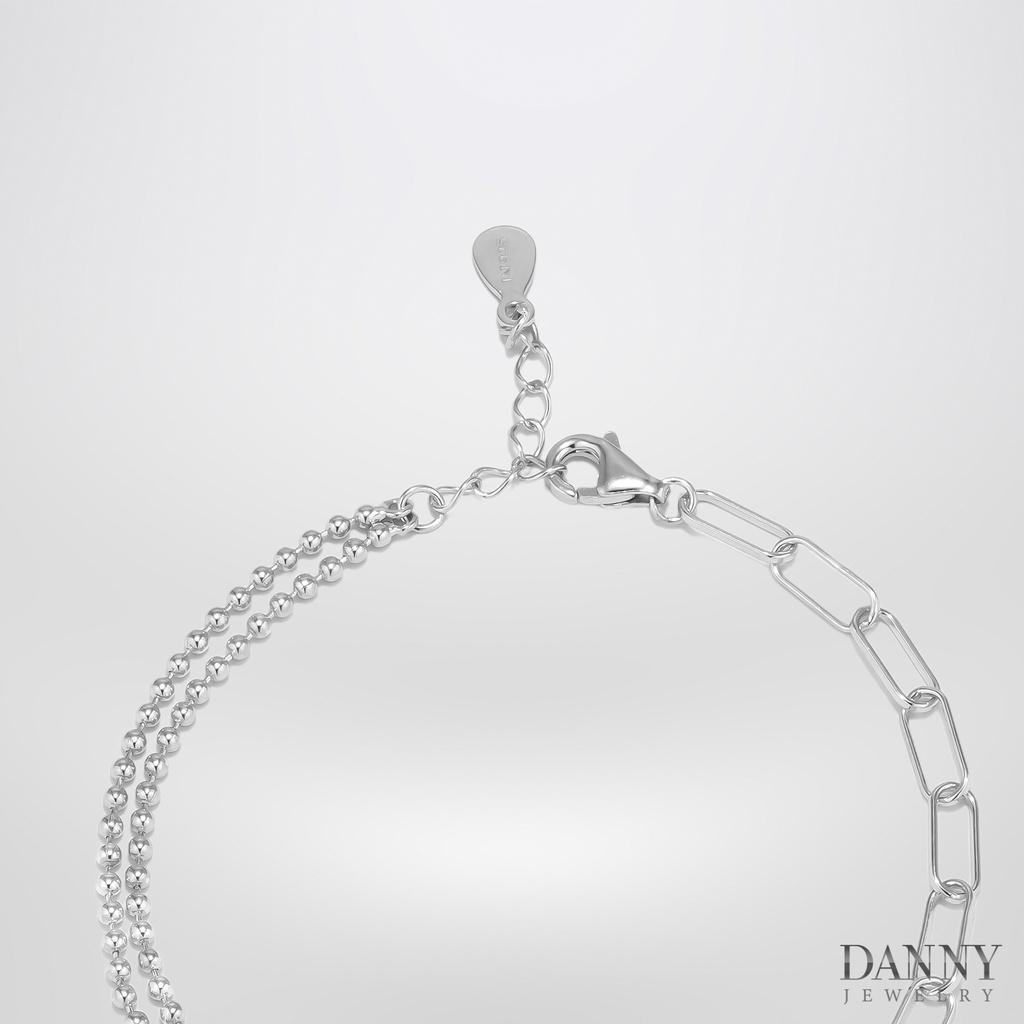 Lắc Tay Danny Jewelry Bạc 925 Xi Rhodium Mắc Xích Hình Tròn LACY352