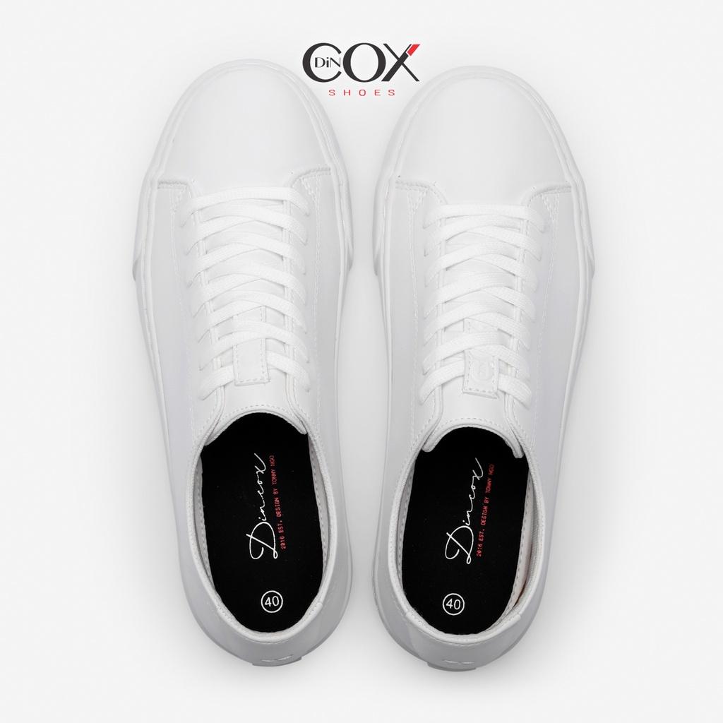 Giày Sneaker Da Unisex DINCOX D34 Phong Cách Trẻ Trung Sành Điệu White - Trắng
