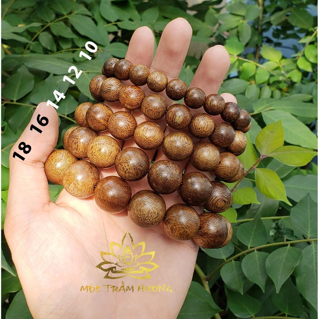 Vòng Tay Trầm Hương Hạt Tròn Đơn Size 18mm Nam