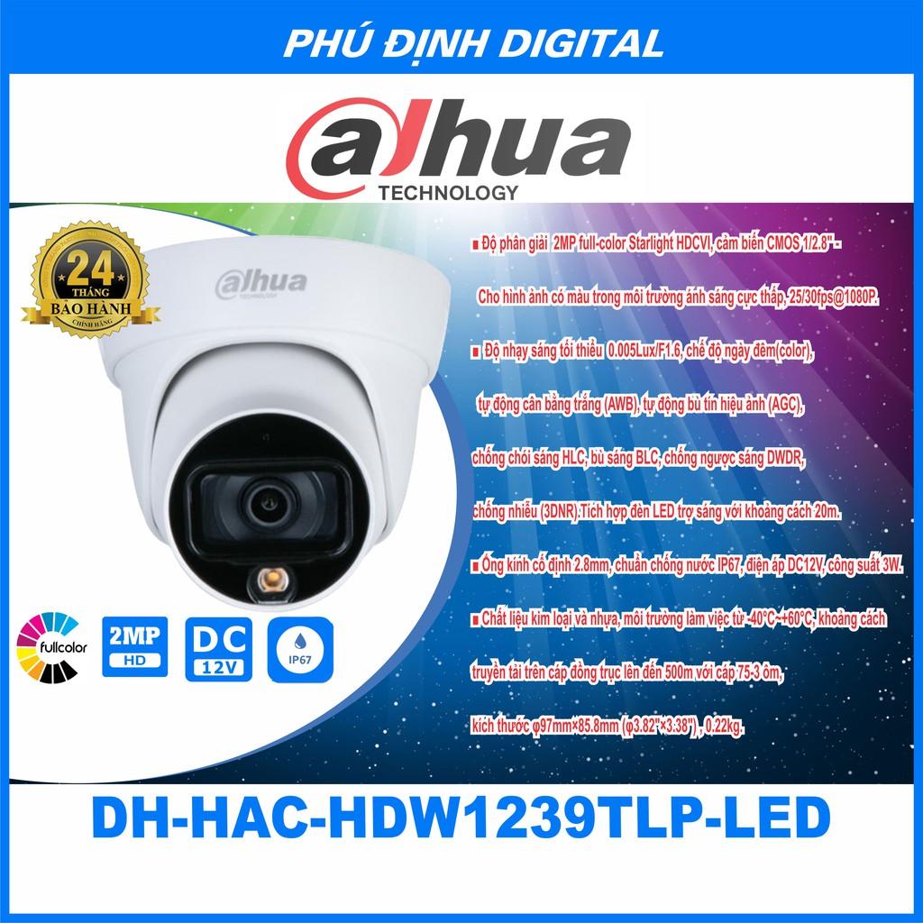 Camera có màu ban đêm Dahua quan sát ngoài trời chống trộm - Hàng Chính Hãng