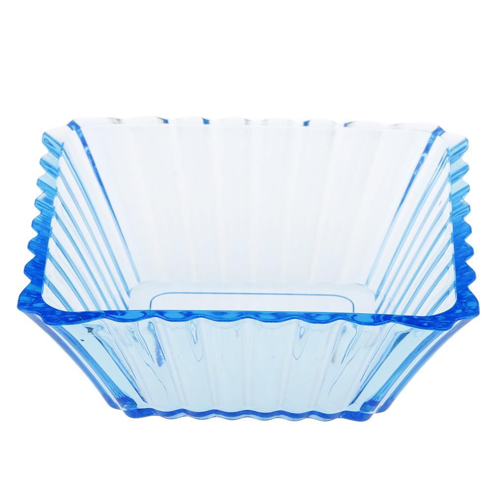 Transparent Acrylic Trapezoidal Bowl Tray Dishes Holder  for Party Fruit Salad Popcorn Chips Holding