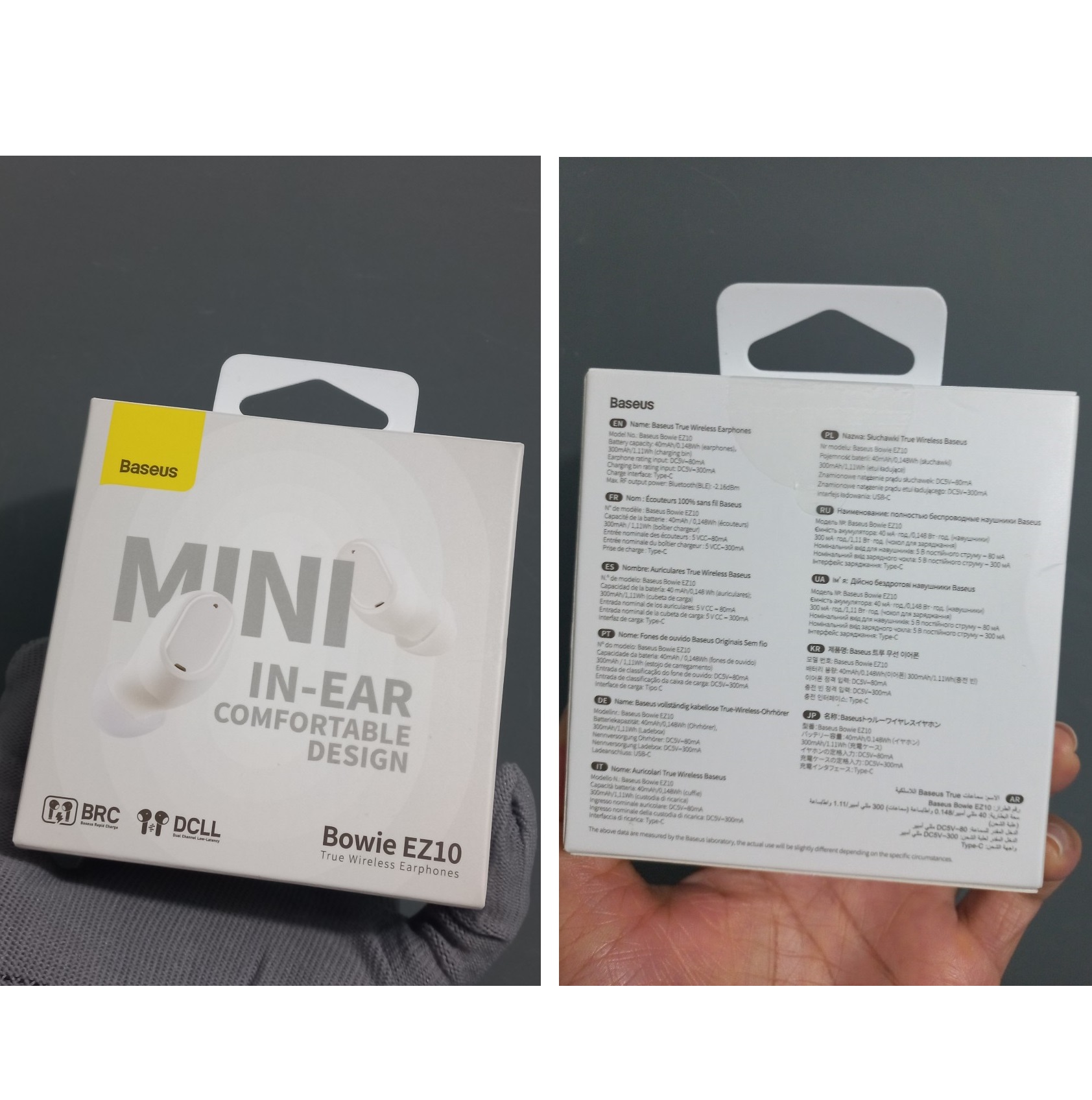 Tai nghe không dây mini Bluetooth V5.3 độ trễ thấp app tùy chỉnh Baseus Bowie EZ10 _ Hàng chính hãng