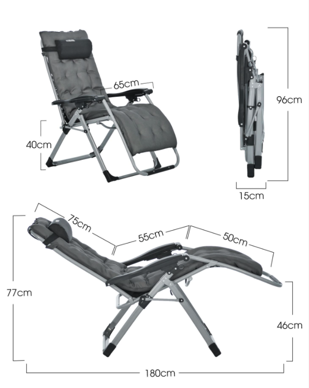 Ghế Xếp Thư Giãn Kèm Nệm Kachi MK232