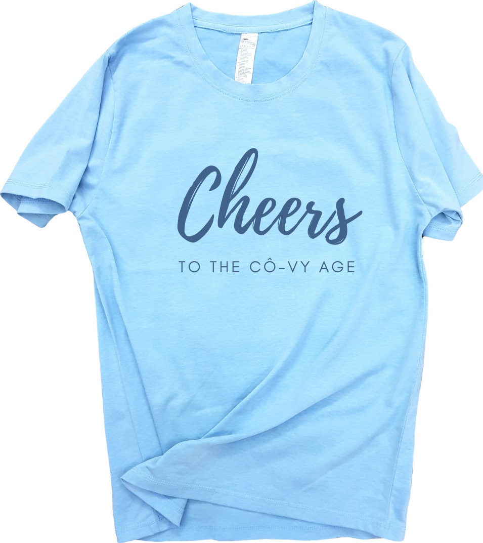 Áo thun nam nữ 80% Cotton Blue16