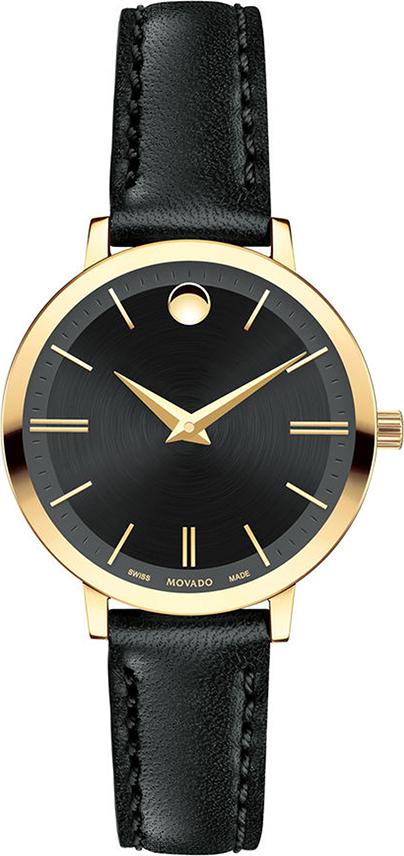 Đồng Hồ Nữ Dây Da Movado 0607095 (28mm) - Đen