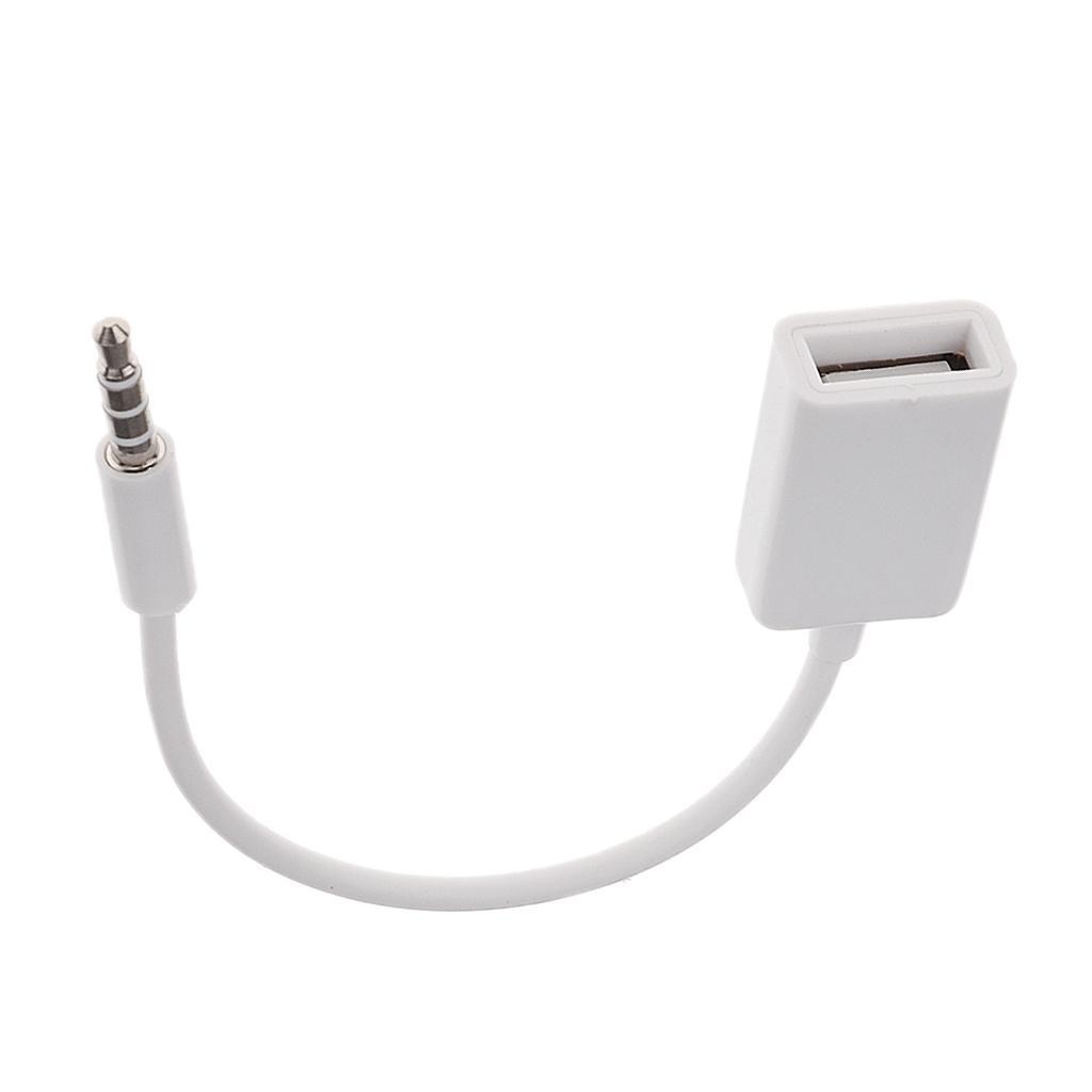 3.5mm Car AUX Plug to USB 2.0 Fe Adapter Converter Cable