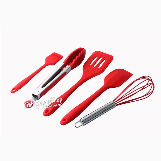 Bộ phới chổi spatula kẹp bánh 5 món