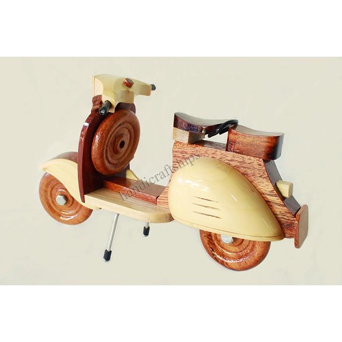 Mô hình xe Vespa gỗ 20cm