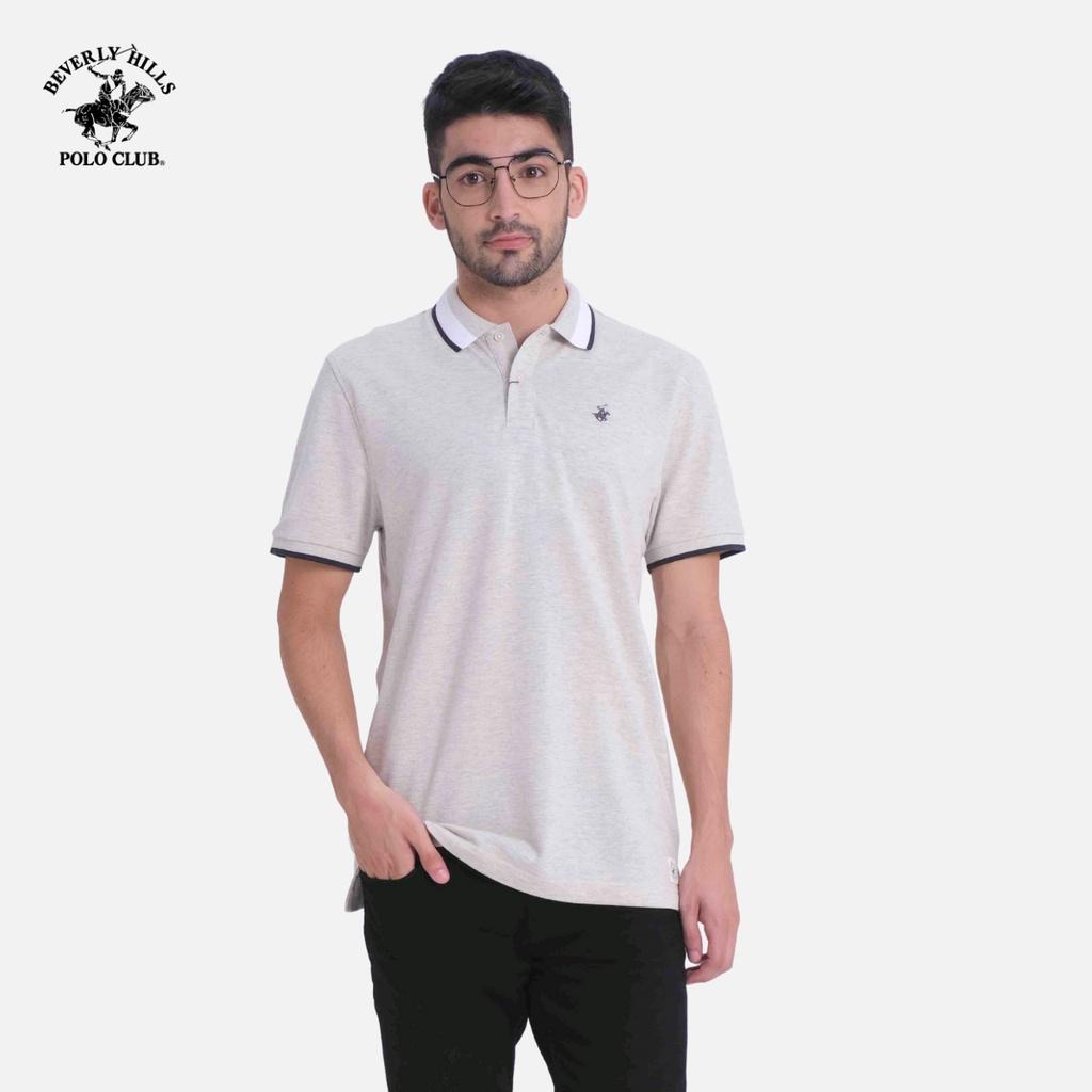 Áo polo ngắn tay Nam Beverly Hills Polo Club Slim fit Cotton màu be - PMRSS20TL113