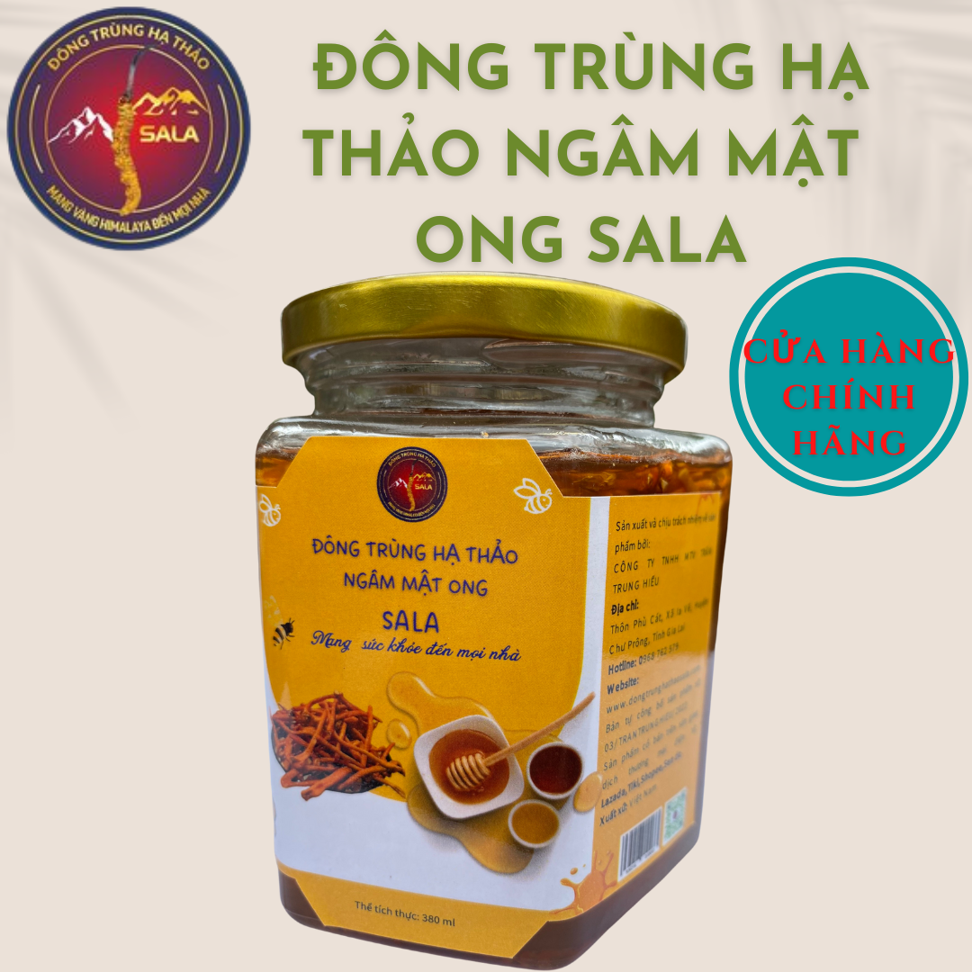 Đông Trùng Hạ Thảo Ngâm Mật Ong Sala 280 ml_Bồi Bổ Sức Khỏe, Tươi Trẻ Làn Da