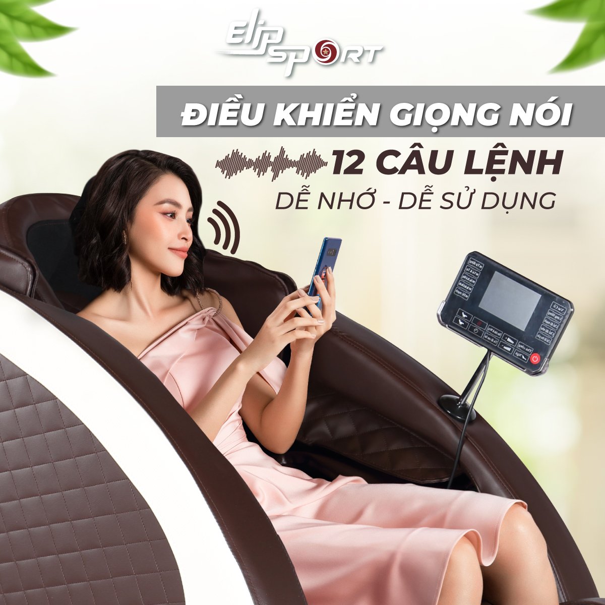 Ghế Massage ELIP Watson Pro_New (Điều khiển giọng nói, ion âm)