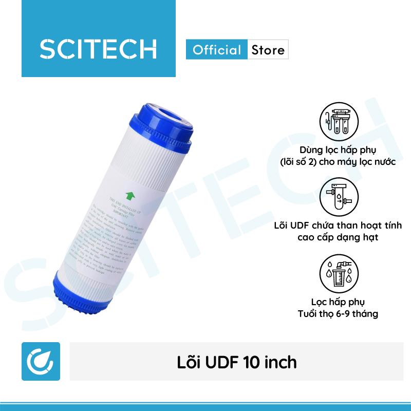 Lõi UDF/GAC 10 inch - Lõi số 2 máy lọc nước RO, bộ lọc thô - Hàng chính hãng