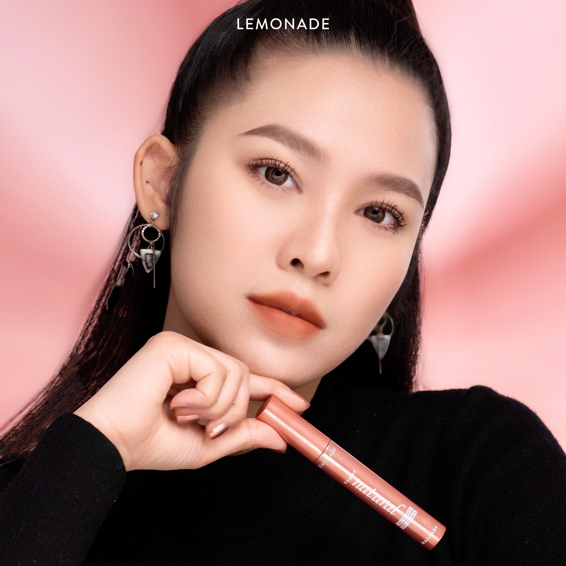 Combo Lemonade Bảng phấn mắt SuperTiger Eyeshadow Mini Palette 8.8g và Chuốt mi SuperNatural Mascara 7.5g