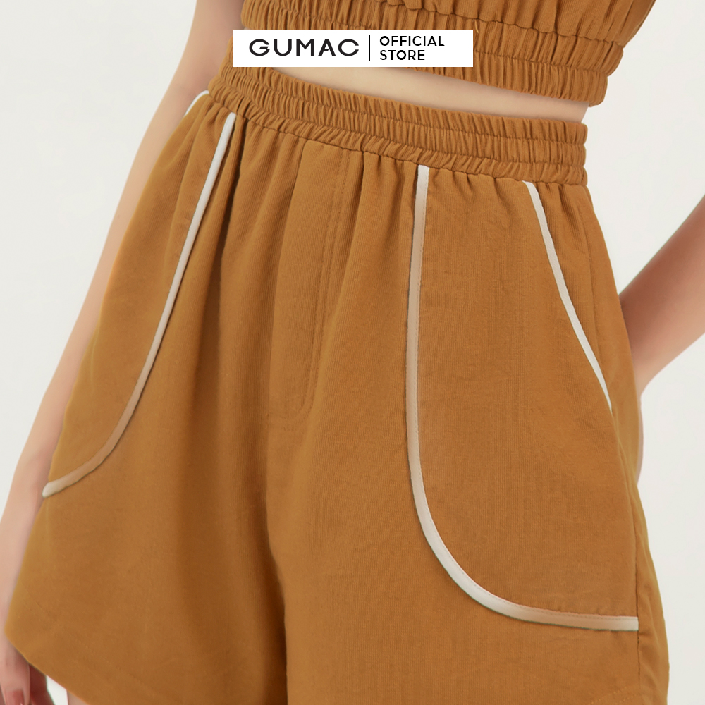 Quần short nữ viền túi GUMAC QB320