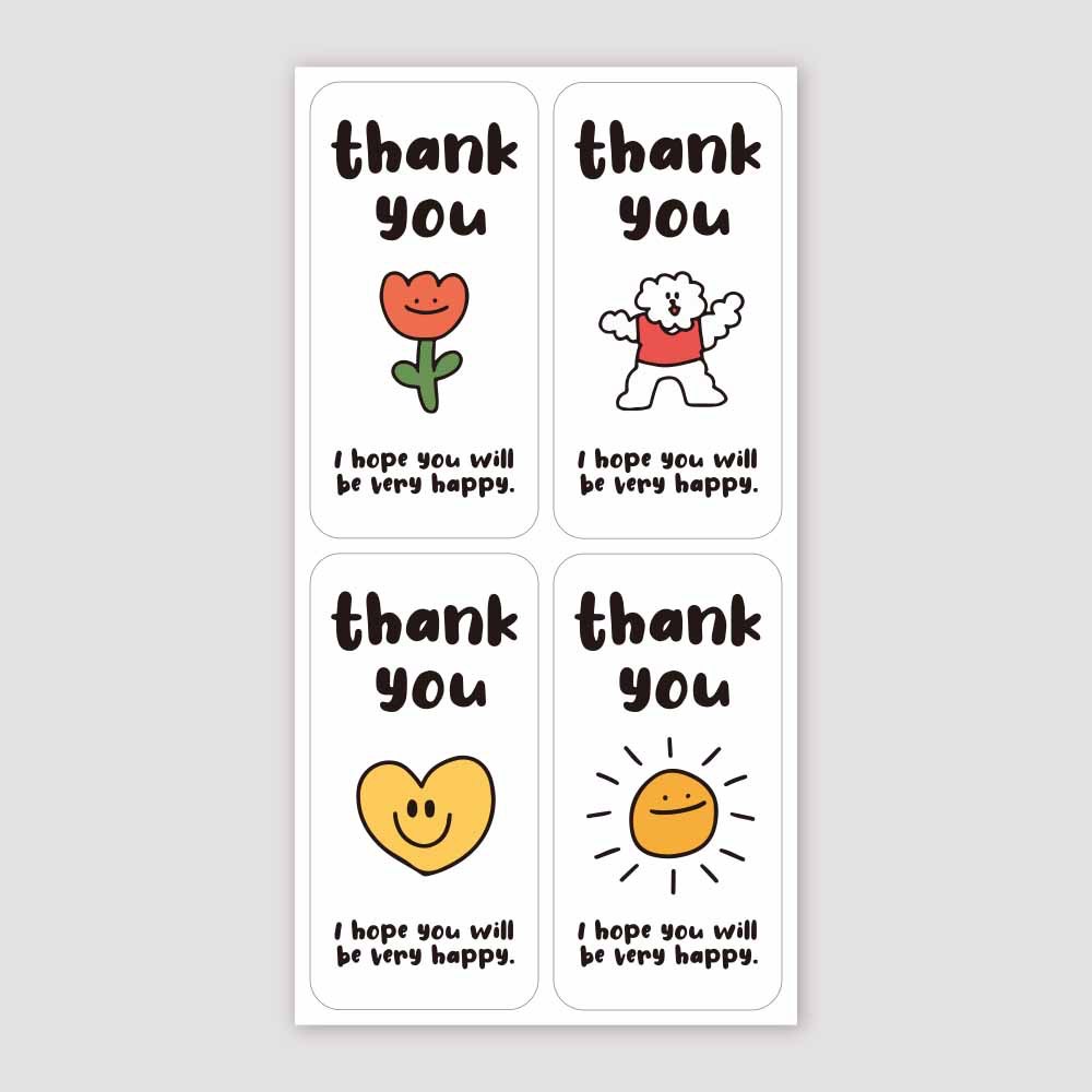 TD71_Tem dán chữ _ STICKER &quot; Thank you&quot; &lt;&lt; SIZE 3X6CM, 100 TEM/XAP