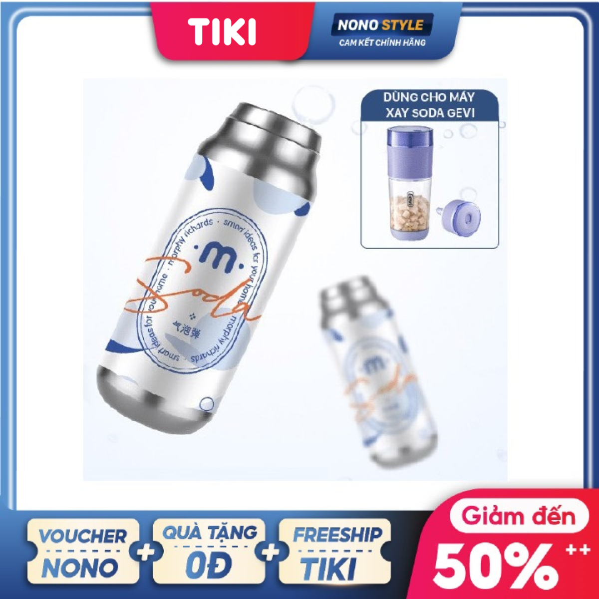 Hộp 10 Viên Gas Tạo Soda GEVI - Hàng Chính Hãng