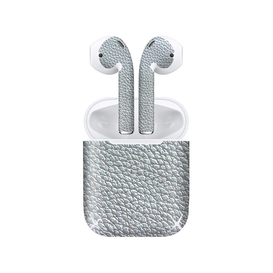 Miếng dán skin chống bẩn cho tai nghe AirPods in hình Vân Da - Da026 (bản không dây 1 và 2)