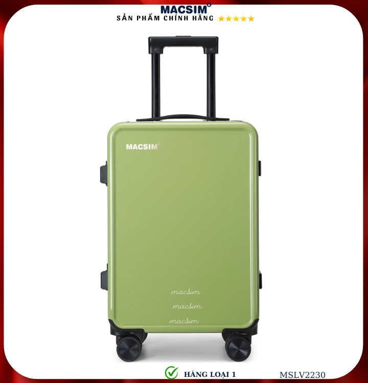 Vali cao cấp Macsim SMLV2230 cỡ 20 inch màu xanh (green)- Hàng loại 1