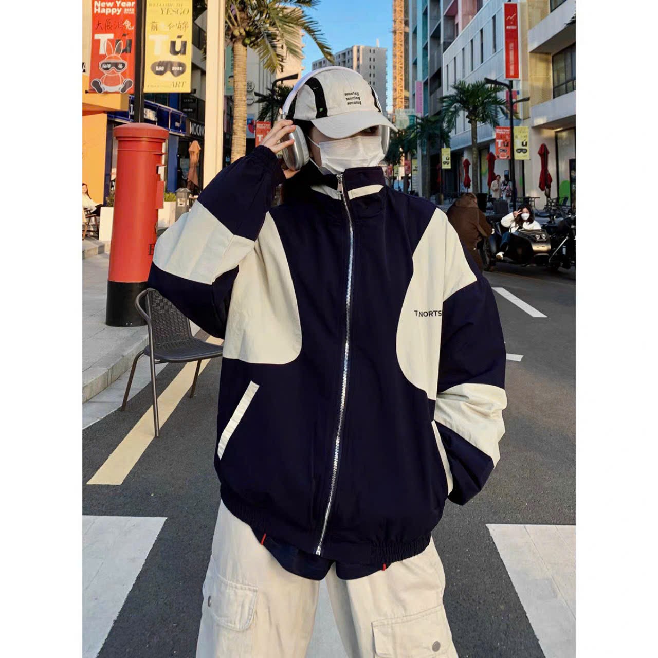 Áo khoác dù TUANORTSA phối màu Nam Nữ form rộng unisex dù 2 lớp ulzzang Jacket Siêu chất bomber