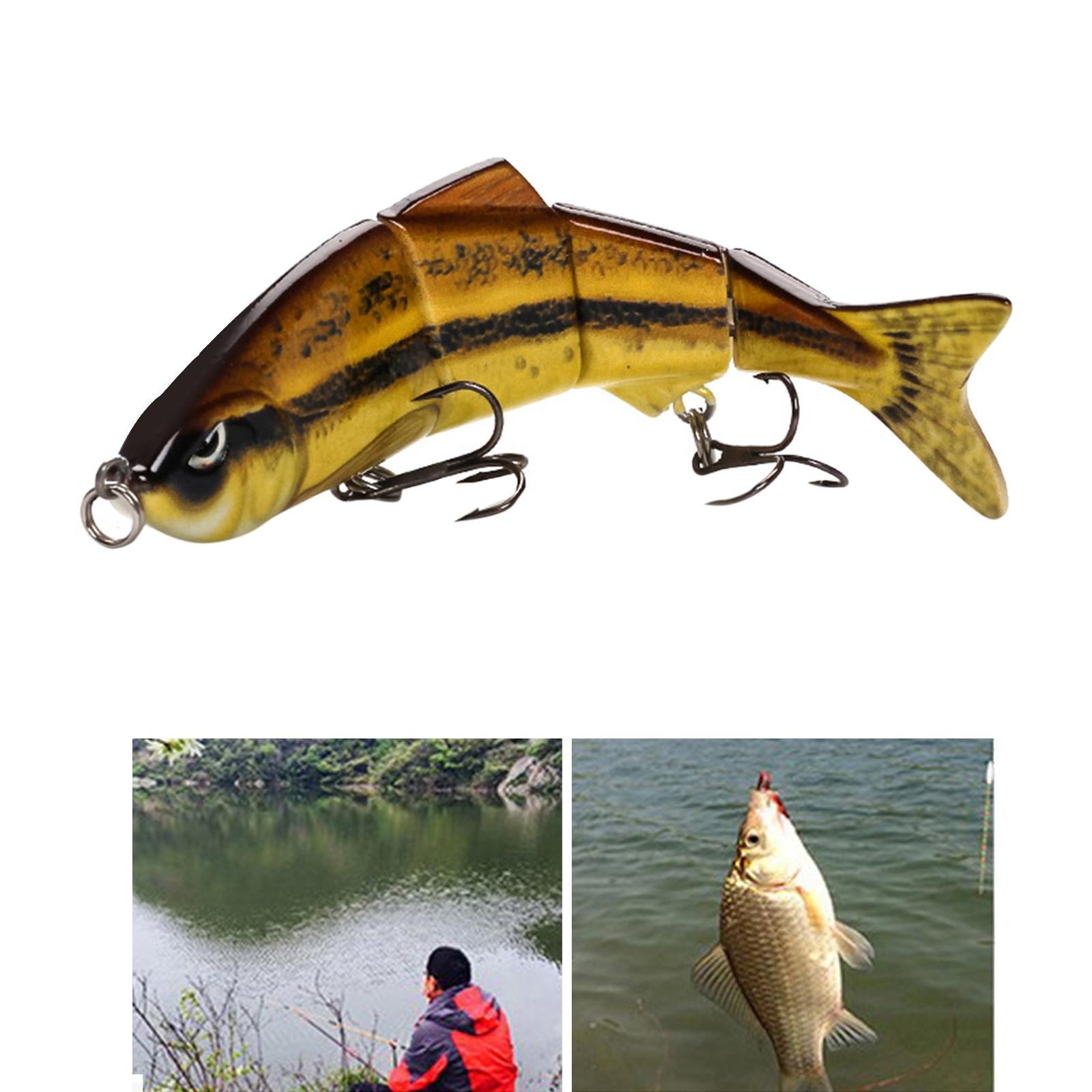 4" Multi Jointed Fishing Lures Wobblers Swimbait Hard Bait Crankbait