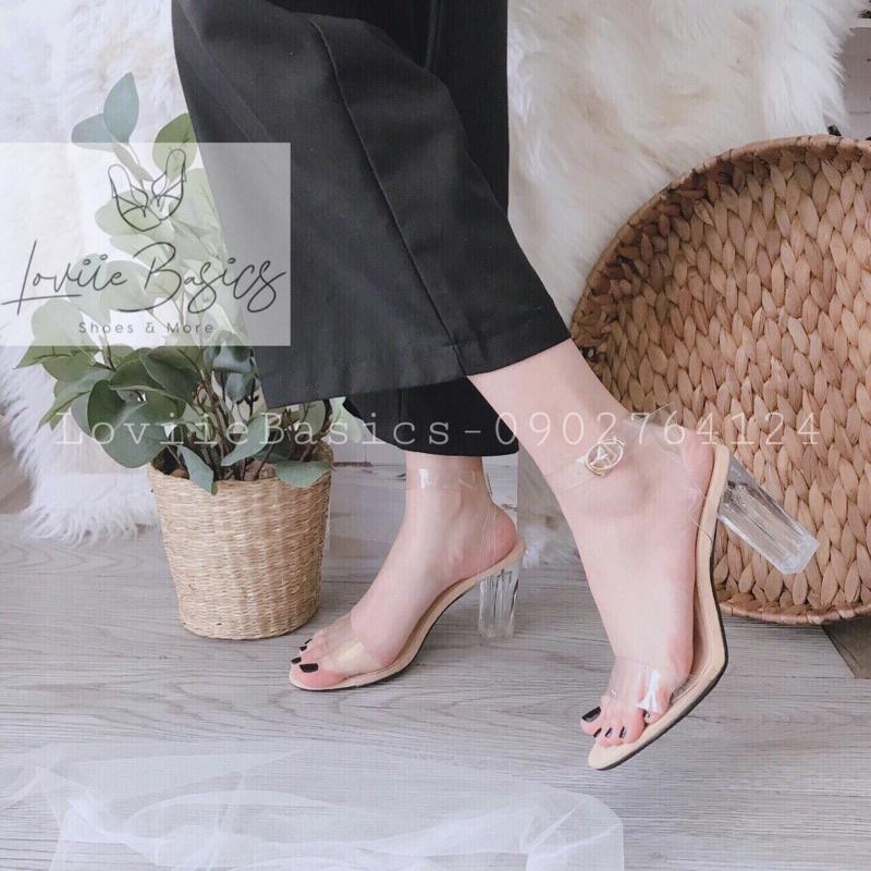 SANDAL NỮ CAO GÓT Quai Trong - SANDAL CAO GÓT 7 PHÂN - GIÀY SANDAL GÓT TRONG - MET SHOP