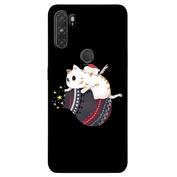 Ốp lưng dành cho Vsmart Active 3 mẫu Mèo Trắng Ôm Túi