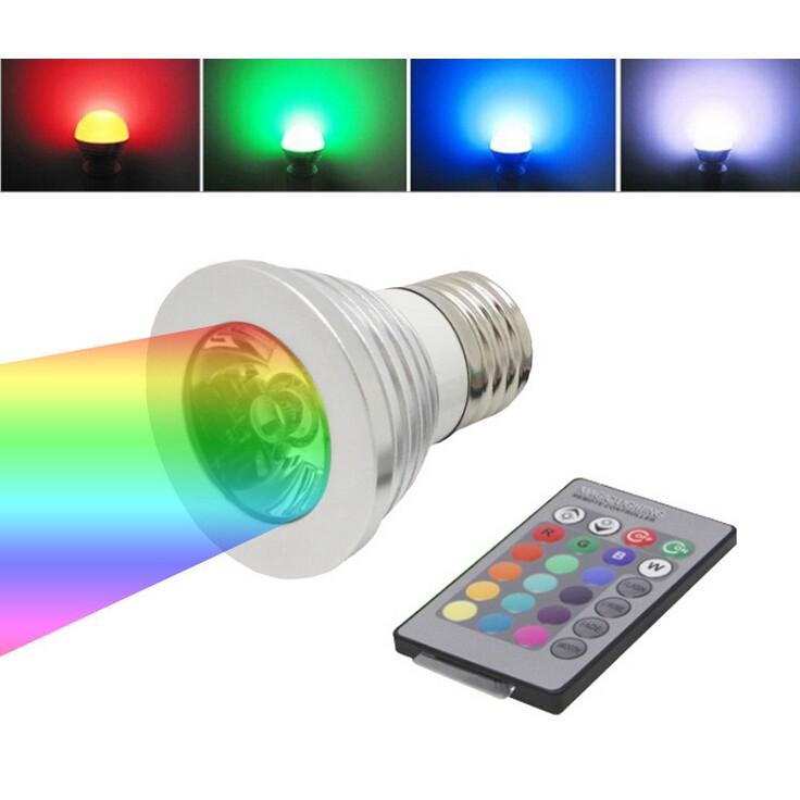 Bóng đèn Led đổi màu 3W đui E27