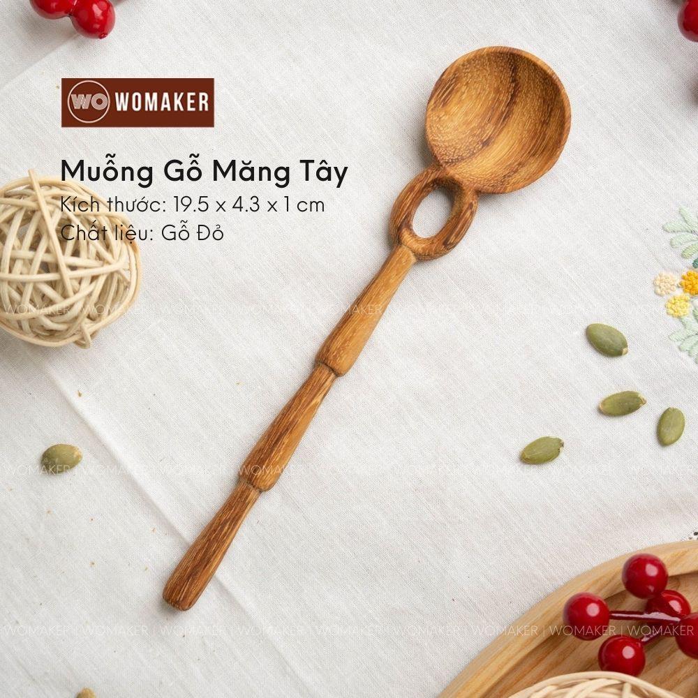 Thìa Muỗng Gỗ Thủ Công Handmade Đuôi Măng Tây Cách Điệu Phụ Kiện Trang Trí Bàn Ăn Decor Chụp Ảnh