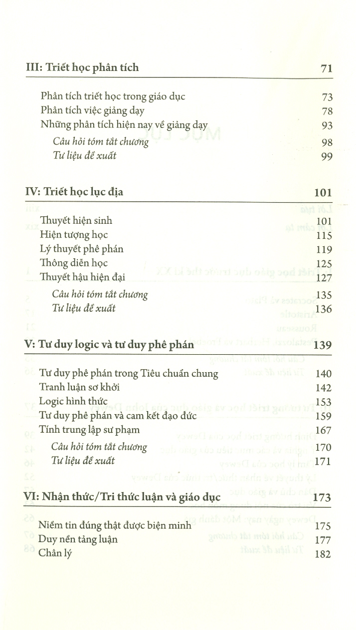 Triết Học Giáo Dục - Philosophy Of Education