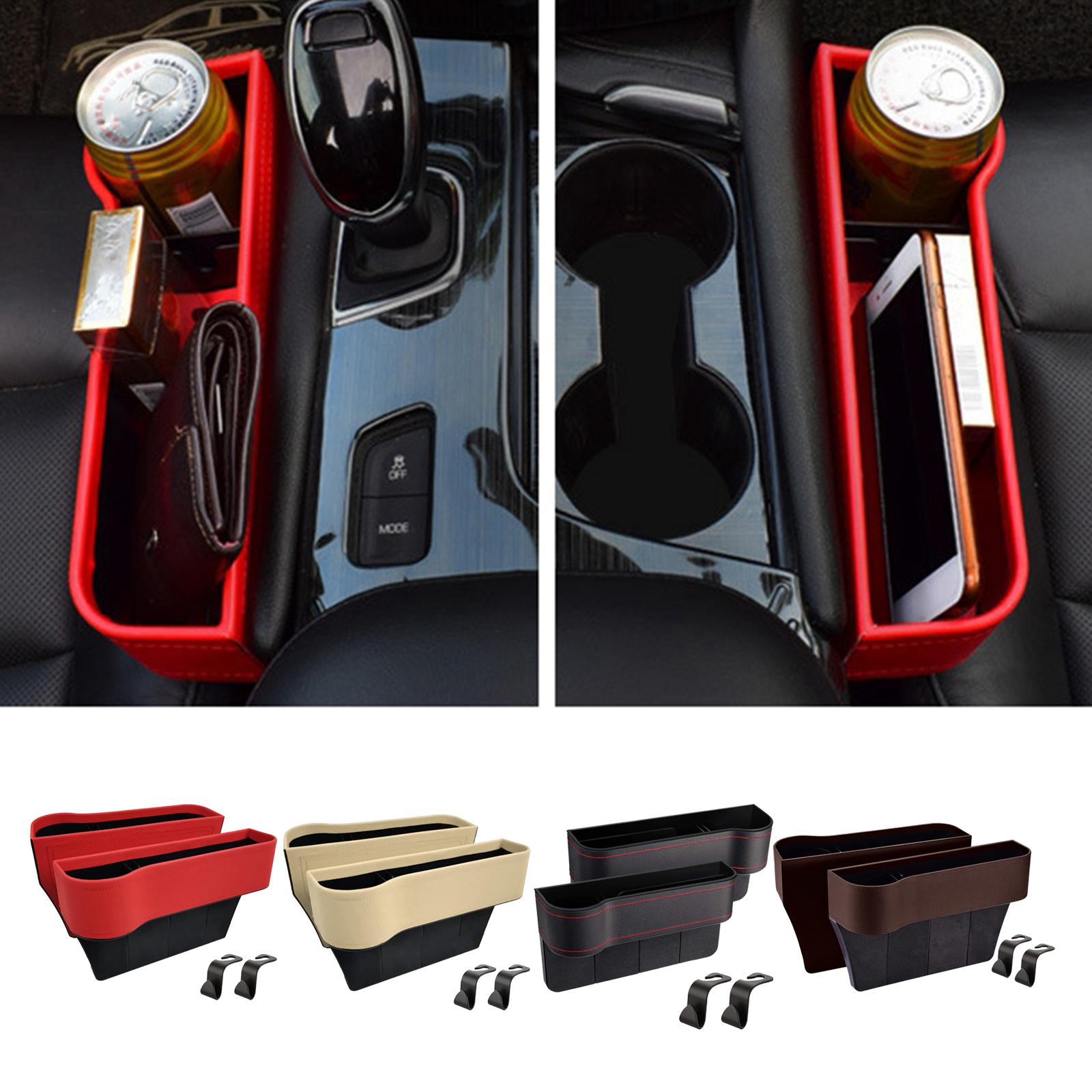 2 Pack Car Seat Gap Filler Car Front Seat Gap Organizer Car Front Seat with Cup Holder Side Car Seat Organizer