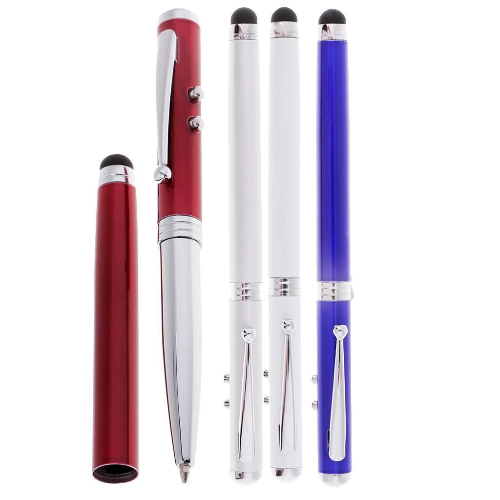 LED Laser Pointer Pen Capacitive Stylus Touch Screen Ballpoint Pen