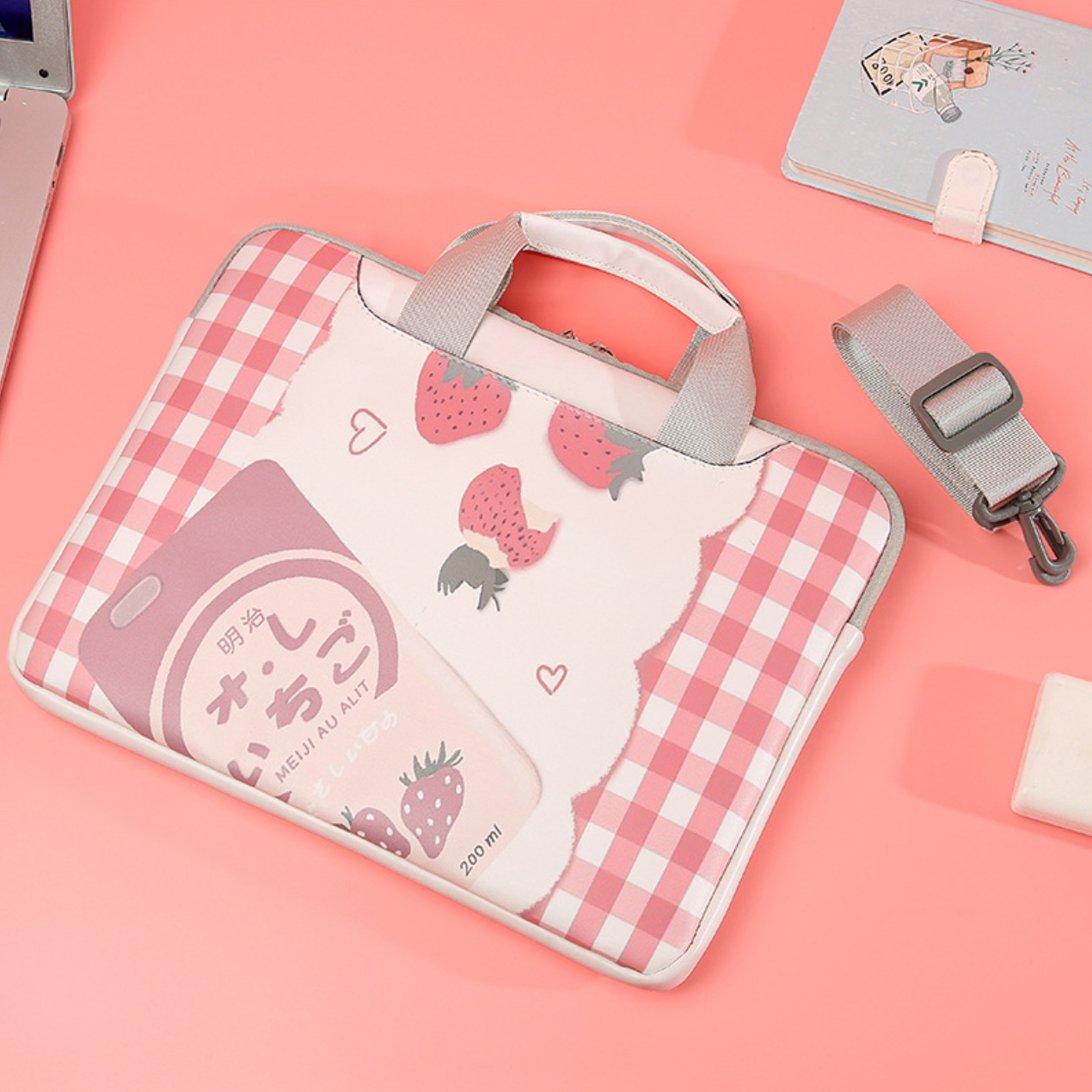 Túi xách da chống sốc laptop máy tính , túi công sở nữ cặp đựng laptop cute dễ thương