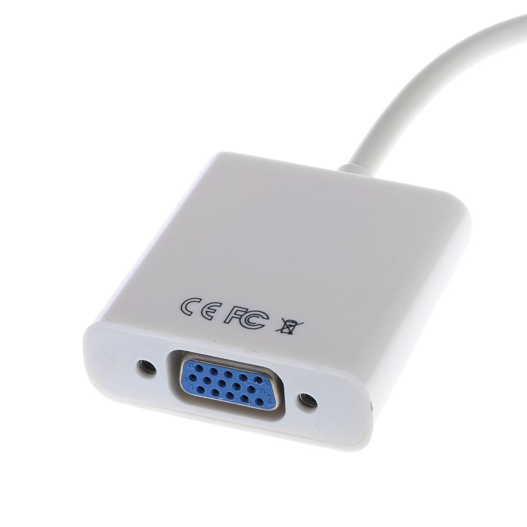 DP To VGA1080P DisplayPort DP To VGA Male To Female Adapter Converter White