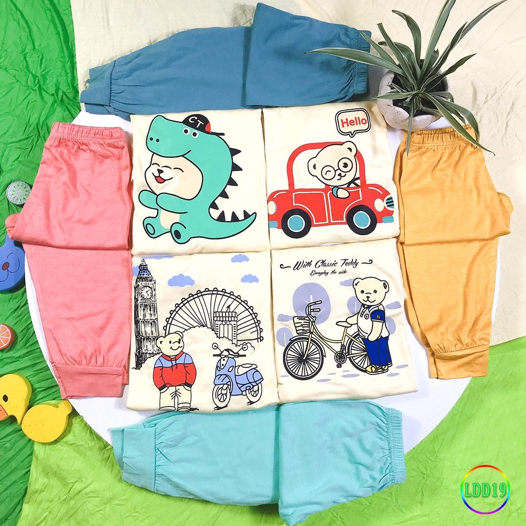 Bộ Dài Tay Cho Bé LDD19 Đồ Bộ Thun Lạnh Cao Cấp Mềm Mịn Thoáng Mát Hàng Dễ Chịu, Thoải Mái Cho Bé