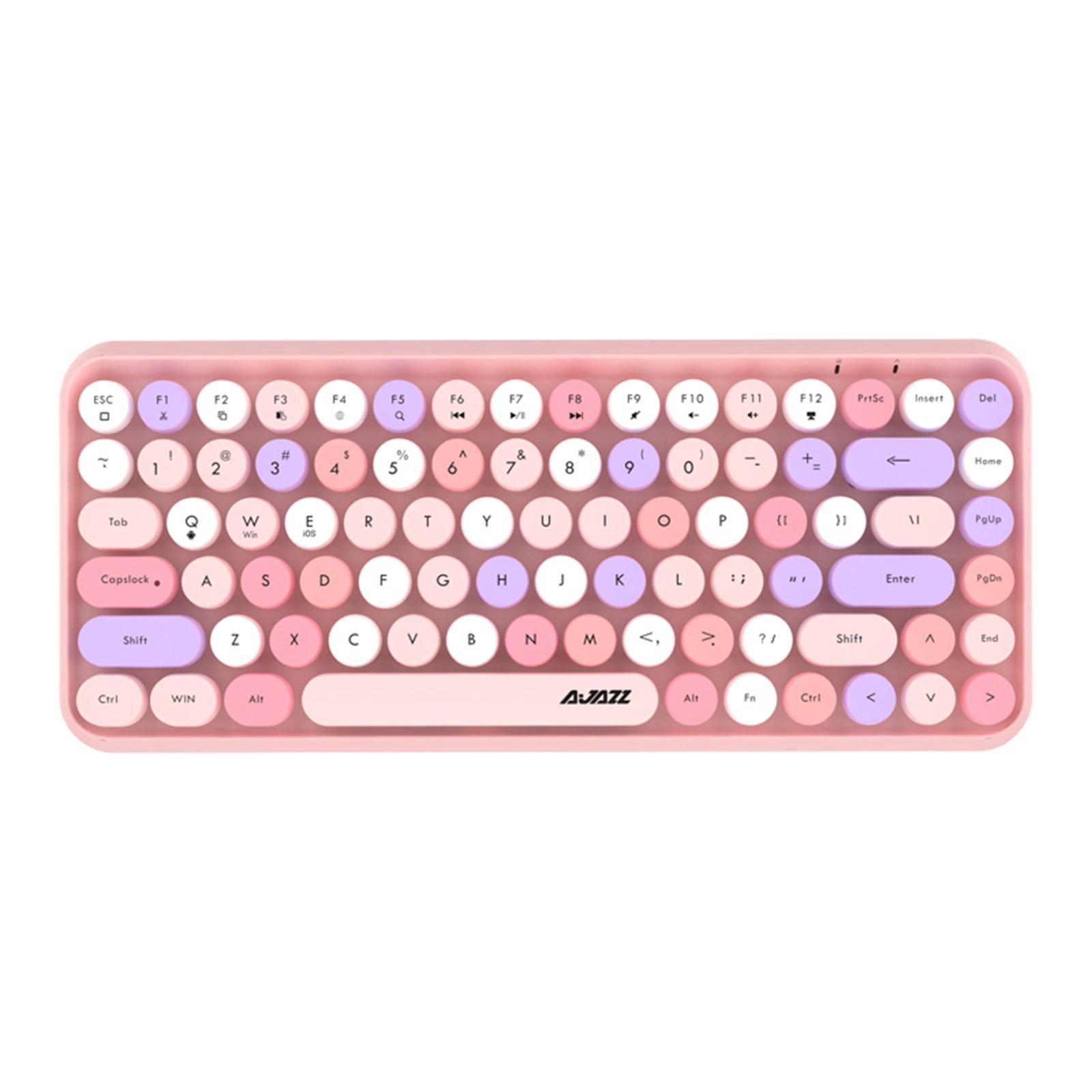 Wireless Bluetooth Keyboard Mini Portable 84-Key Keyboard for PC, Tablet, Multi-Device, Home and Office Use