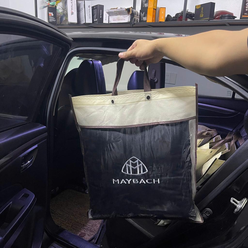 Gối và chăn (mền) 2 trong 1 (logo MAYBACH CAO CẤP) - Sử dụng làm tựa lưng, chăn đắp văn phòng