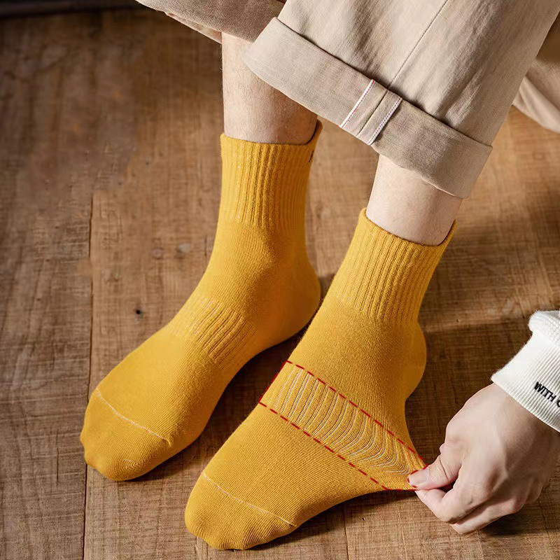 Combo 5 đôi Tất nam running cao cổ khử mùi kháng khuẩn chống hôi chân