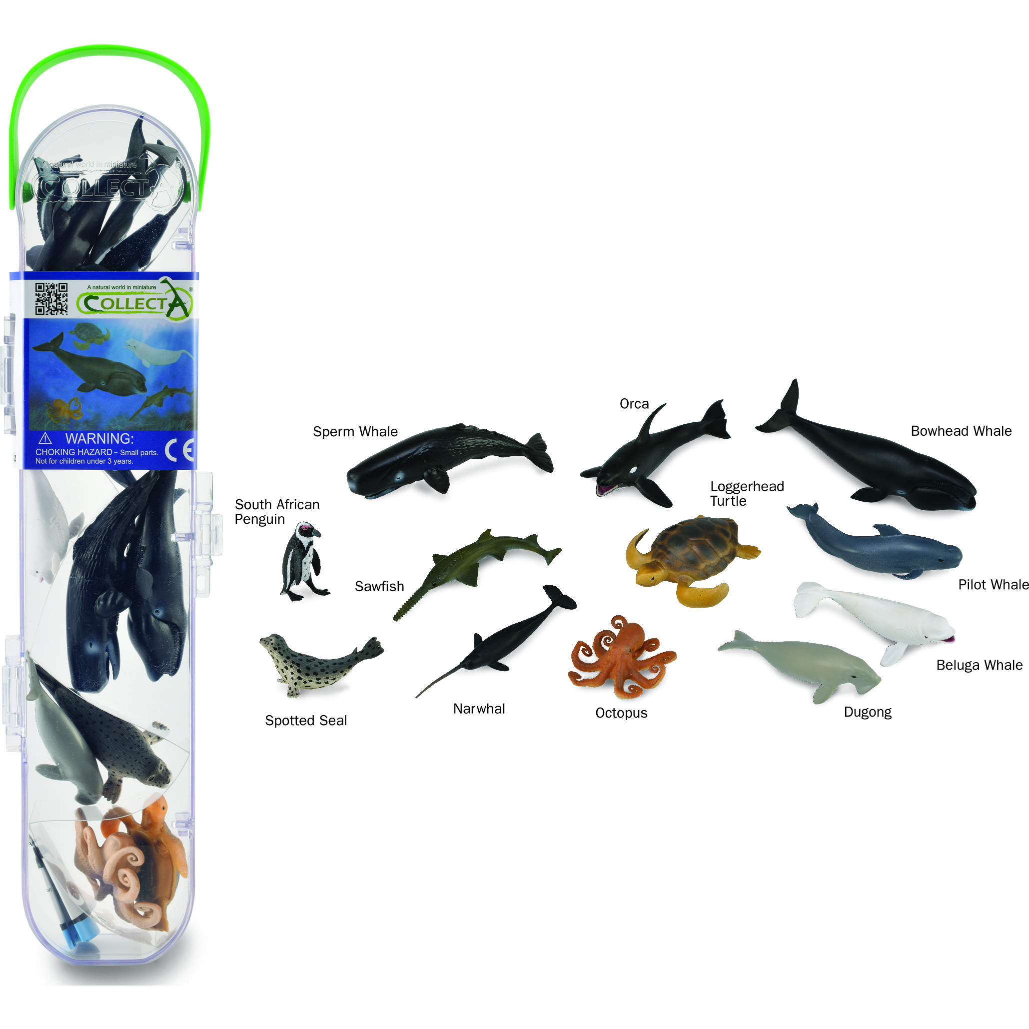 Bộ hình thu nhỏ: Động Vật Biển 2 - CollectA Box of Mini Sea Animals-2, hiệu: CollectA, mã HS 9655040 - Chất liệu an toàn cho trẻ - Hàng chính hãng