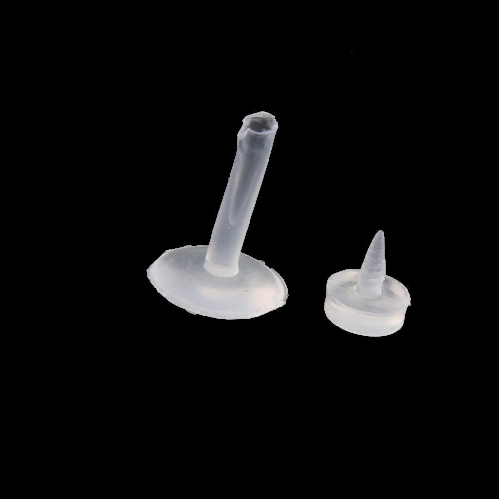 4-7pack 10Pcs Clear Acrylic Nose Studs Ring Retainers Bars Body Piercing Jewelry