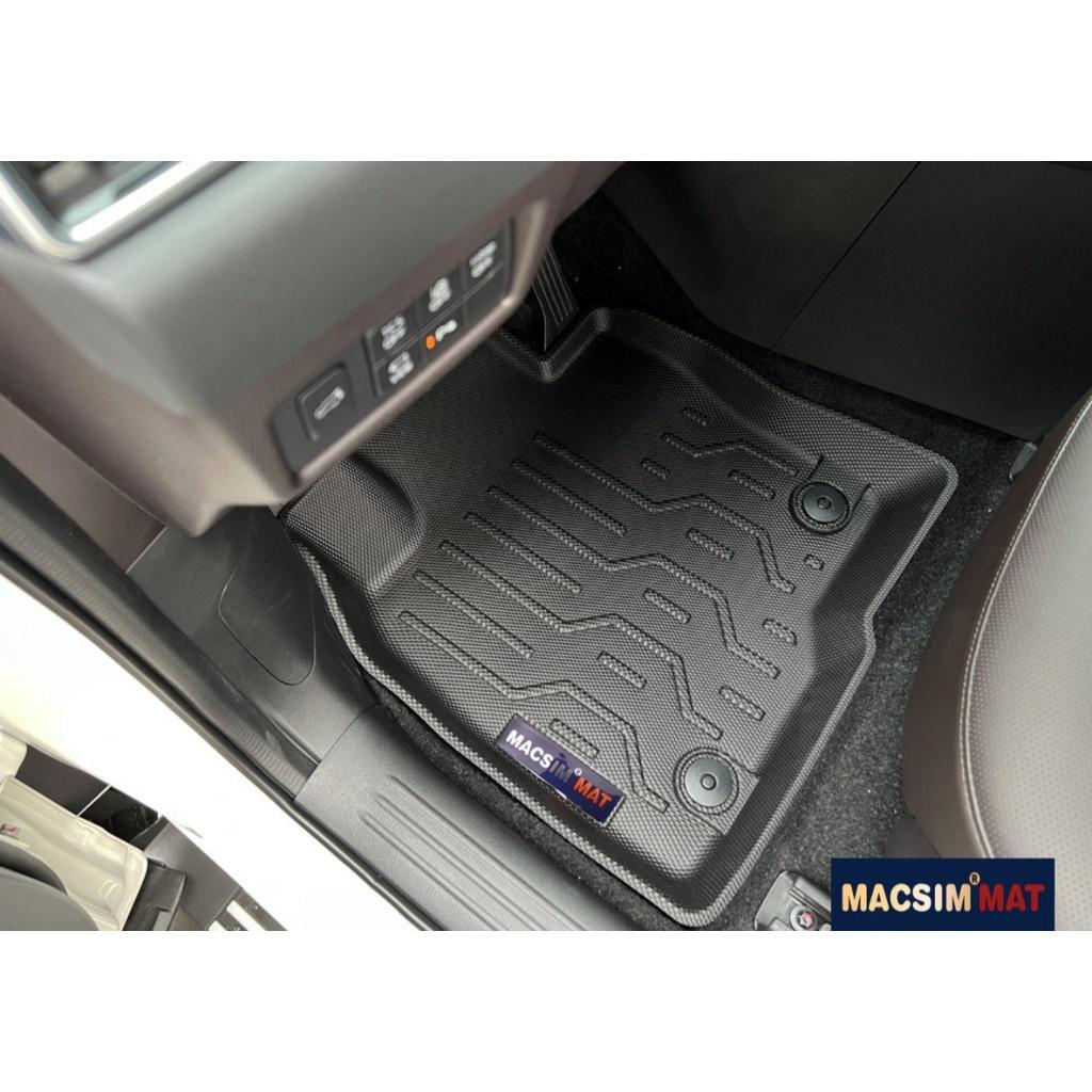 Thảm lót sàn xe ô tô Mazda CX8 Nhãn hiệu Macsim chất liệu nhựa TPV cao cấp màu đen - 3 hàng ghế